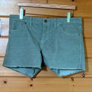 Carve Women’s Cutoff Corduroy Green Shorts 8